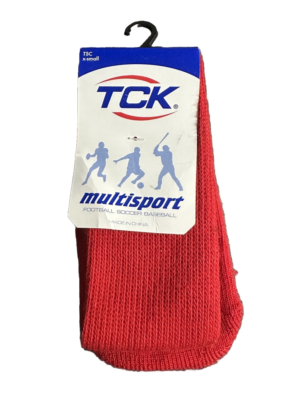 TCK Multisport Socks Kids Football Soccer Baseball Softball Unisex Red XSmall